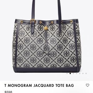 Tory Burch T MONOGRAM JACQUARD TOTE BAG
